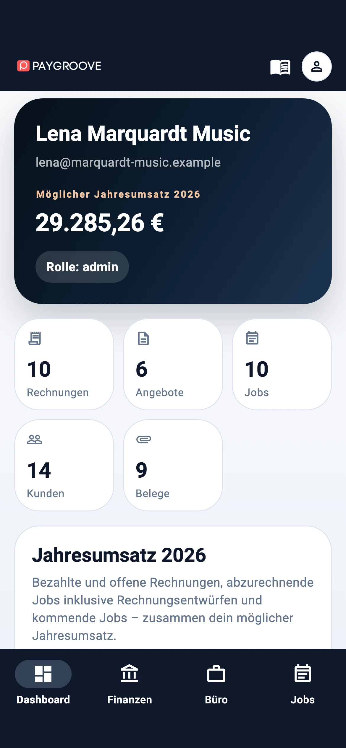 Die paygroove App auf einem iPhone